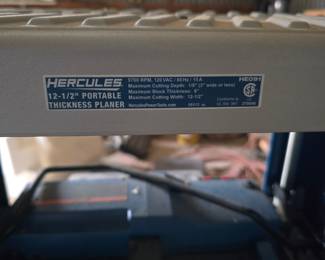 HERCULES 12 1/2' PORTABLE THICKNESS PLANER 