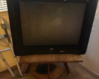 TV with remote
Swivel TV stand