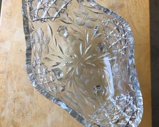Large vintage crystal bowl