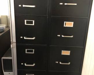 (4) Four drawer file cabinets