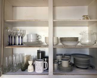 Vintage glassware and dishes