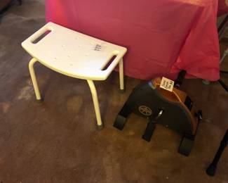 Bath seats, seated exerciser, bed and chair alarm.