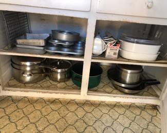 Small appliances, bakeware, corning ware, and pots