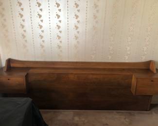 MidCentury modern walnut queen size headboard
Matching dresser and mirror