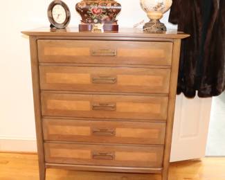 Mid Century White Furniture Company Dresser High Chest 