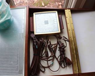  vintage mid-century modern Salton Hotray rolling bar cart and food warmer