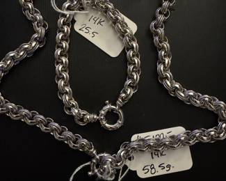 14K 18K & 21K GOLD  Jewelry Earrings, Necklaces, Bracelets & Brooches 