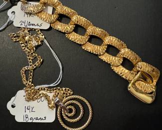 14K 18K & 21K GOLD  Jewelry Earrings, Necklaces, Bracelets & Brooches 