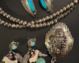 Sterling Silver Jewelry Earrings, Necklaces, Bracelets & Brooches 