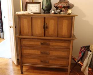 Mid Century White Furniture Company Dresser High Chest 