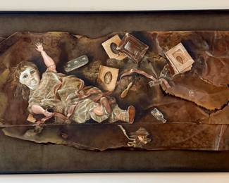 Mary Carrithers is a local artist, teacher, and illustrator. She was educated at Bennington College, Pratt Institute, and the Academy of Fine Arts in Florence, Italy. She holds a master’s degree from the City University in New York.
Carrithers has been included in exhibitions throughout New England, New York, and the Southeast, and has received numerous awards for her work. She is represented by the Atlanta Decorative Arts Center and the Townsend Gallery, and she is published by Abingdon Press. Her work is included in public and private art collections, including the Hunter Museum.
Mrs. Carrithers was the founder and chairperson of the McCallie School’s art department, where she taught for 12 years, and she has also taught at Girls’ Preparatory School. Antique Doll painting 