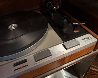 Thorens TD 125 MKII is a high-end, manual, belt-drive turntable manufactured in Germany, known for its suspended sub-chassis and use in the 1970s