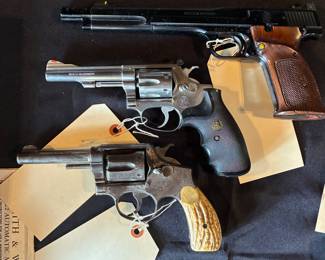 Smith & Wesson .38 Hand Ejector circa 1900 / Smith & Wesson Model 63 .22L / Smith & Wesson Model 41