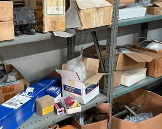 Volkswagen parts - each box is titled and has notes on identity and condition