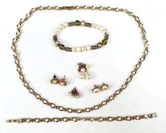 Pearl Gold Tone Jewelry