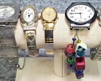 Ladies WatchesSterling Silpada, Geneva, Beaded, Cuff Style