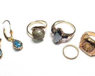 Gold RingsClass Ring, Infant Ring, 10K Earrings, 10K GF Ring