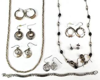 Gold Silver Tone Blend Necklaces, Bracelet, Earrings