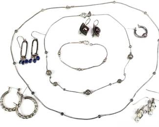 Sterling Necklaces and Earrings