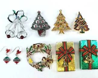 Christmas Brooches Earrings