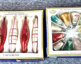 Vintage Sears Imperial Glass Ornaments Made in Austria