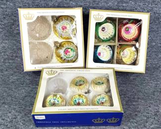 Vintage West German, Austrian and Italian Indent Glass Ornaments