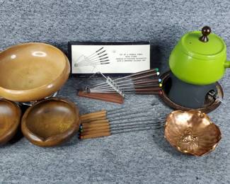 Copper Bowl, Fondue Salad Service