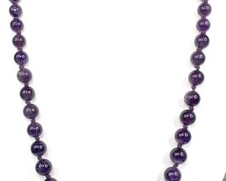 Dark Amethyst Graduated Necklace