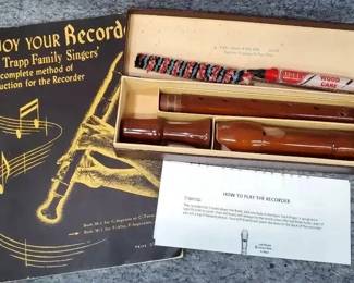 Vintage Wooden Johannes Adler FAlto Model 1821 Recorder