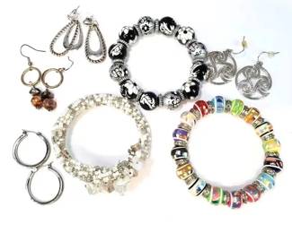 Beaded Bracelets, Earrings