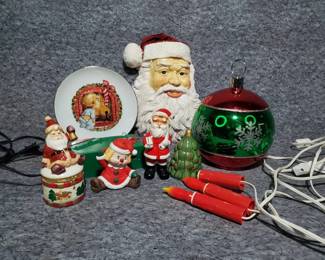 Christmas Home Decor, Electric Candles, Music Box, Figurines