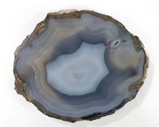 Blue Grey Banded Agate Geode