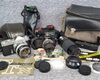 Nikon and Nikkormat Film Cameras, Zoom Lens, Gear
