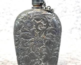 Antique Sterling Silver Flask