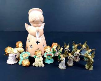 Angel Lovers Figurines, Candle Holder, Mini Angel Babies