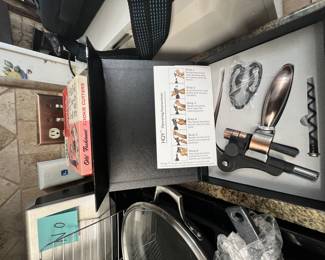 Wine opener and vintage cookie cutters