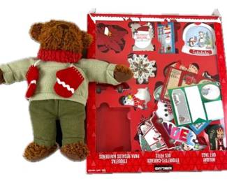 Christmas Gift Tags & Plush Christmas Bear
