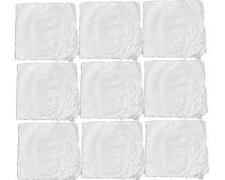 Cotton Dinner Napkins Each With Battenburg Lace Corner Detailing