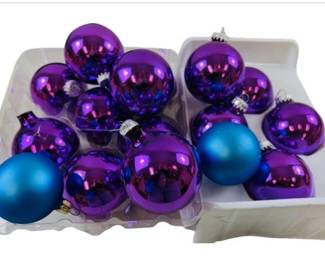 Collection Of Glass Christmas Balls