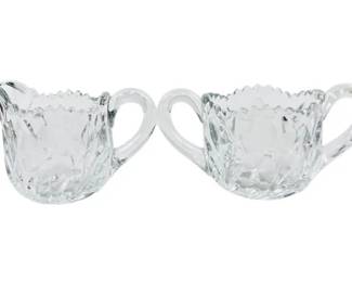 American Pressed Glass Creamer & Sugar