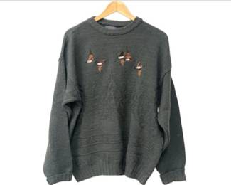 70 Vintage Pendleton Canadian Geese Embroidered Sweater Size M