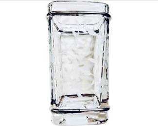 Etched Glass Container