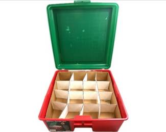 Holiday Storage Box - Large Plastic Container With Cardboard Dividers- Perfect For Fragile Ornaments