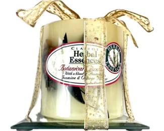 Botanical Candle With Mirror Base - Wrapped