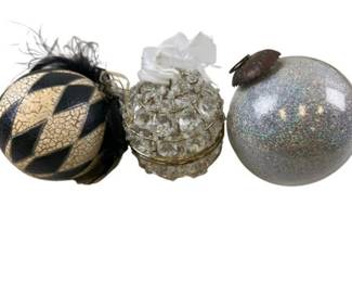 Three Quality Christmas Ornaments - Each One Unique & Large Scale