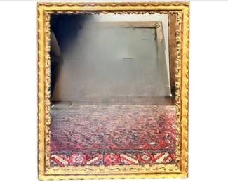 Large Vintage Gilt Mirror - Stunning Scalloped Design