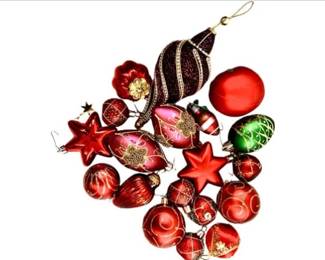 Collection Of Glass Christmas Ornaments