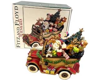 Fitz & Floyd Musical Christmas Tabletop Decor With Box