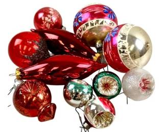 Collection Of Vintage Glass Christmas Balls