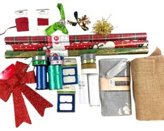 Holiday Table Runners, Wrapping Paper, Ribbons, Tags, Tulle, Package Embellishments, Bows, & More!